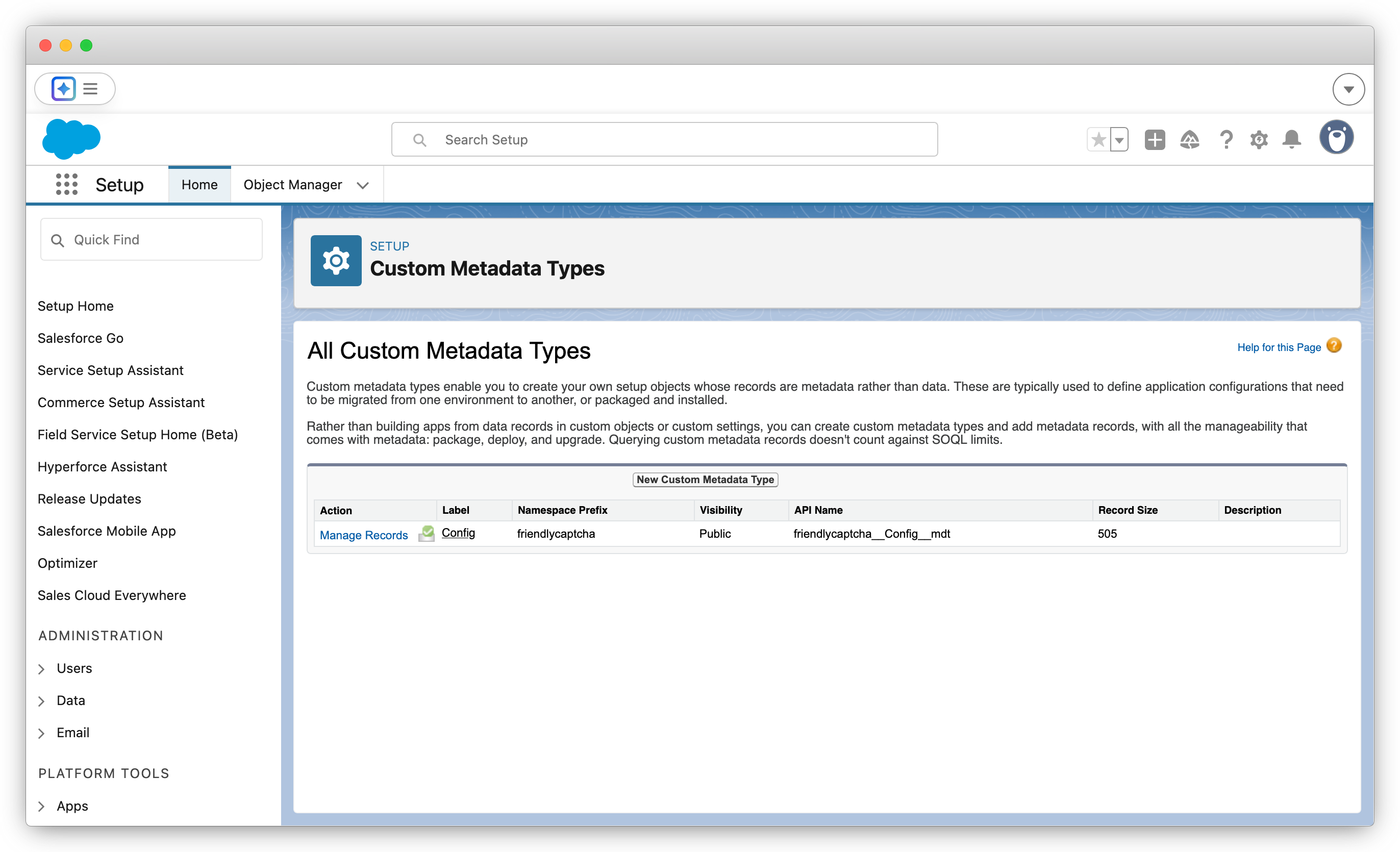 Custom Metadata Types in Salesforce